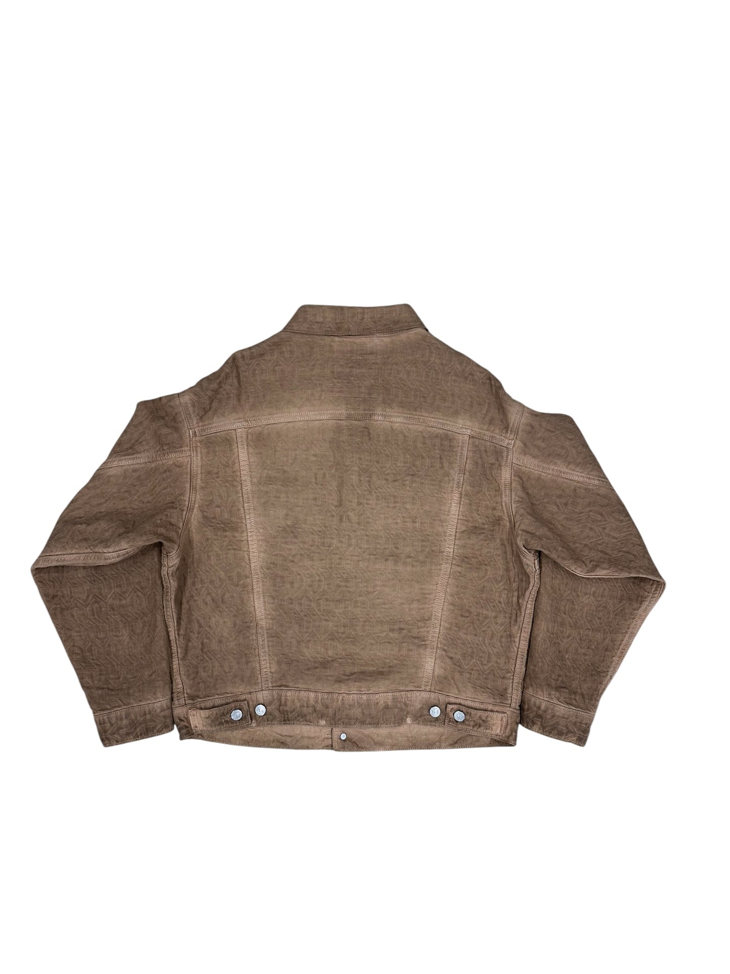 Chaqueta trucker Levi's x Stüssy marrón con textura grabada