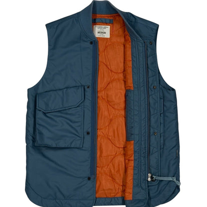 Chaleco Maharishi utility azul con bolsillos múltiples (insulated vest)