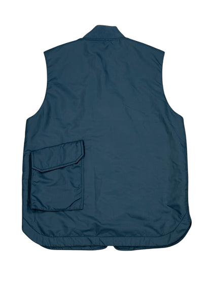 Chaleco Maharishi utility azul con bolsillos múltiples (insulated vest)