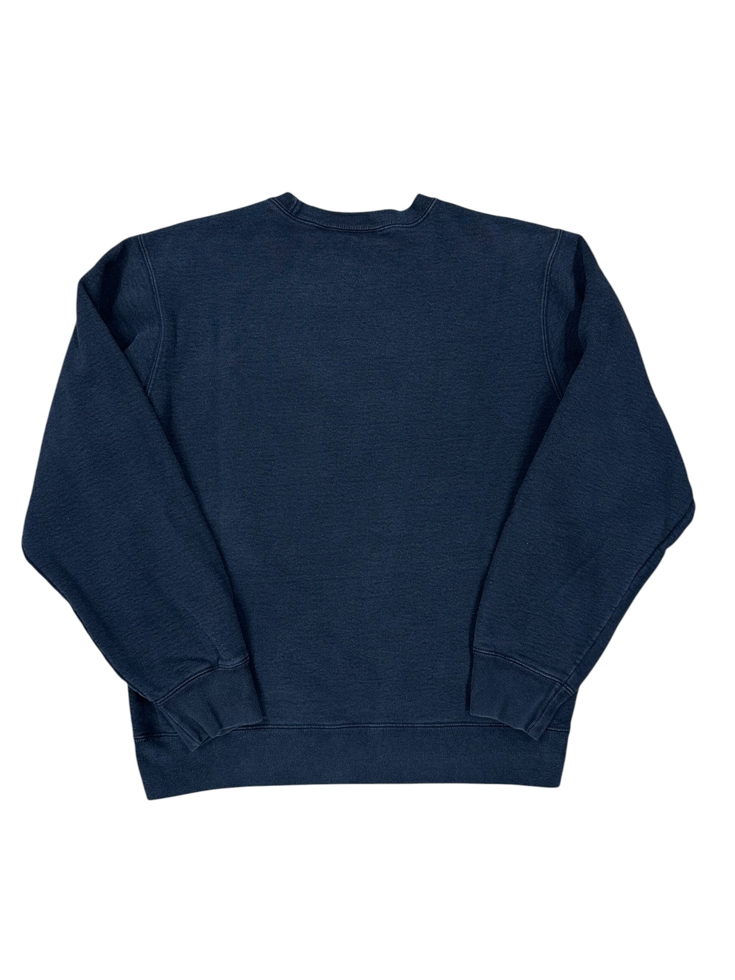Sudadera Supreme azul marino con logo bordado oval script
