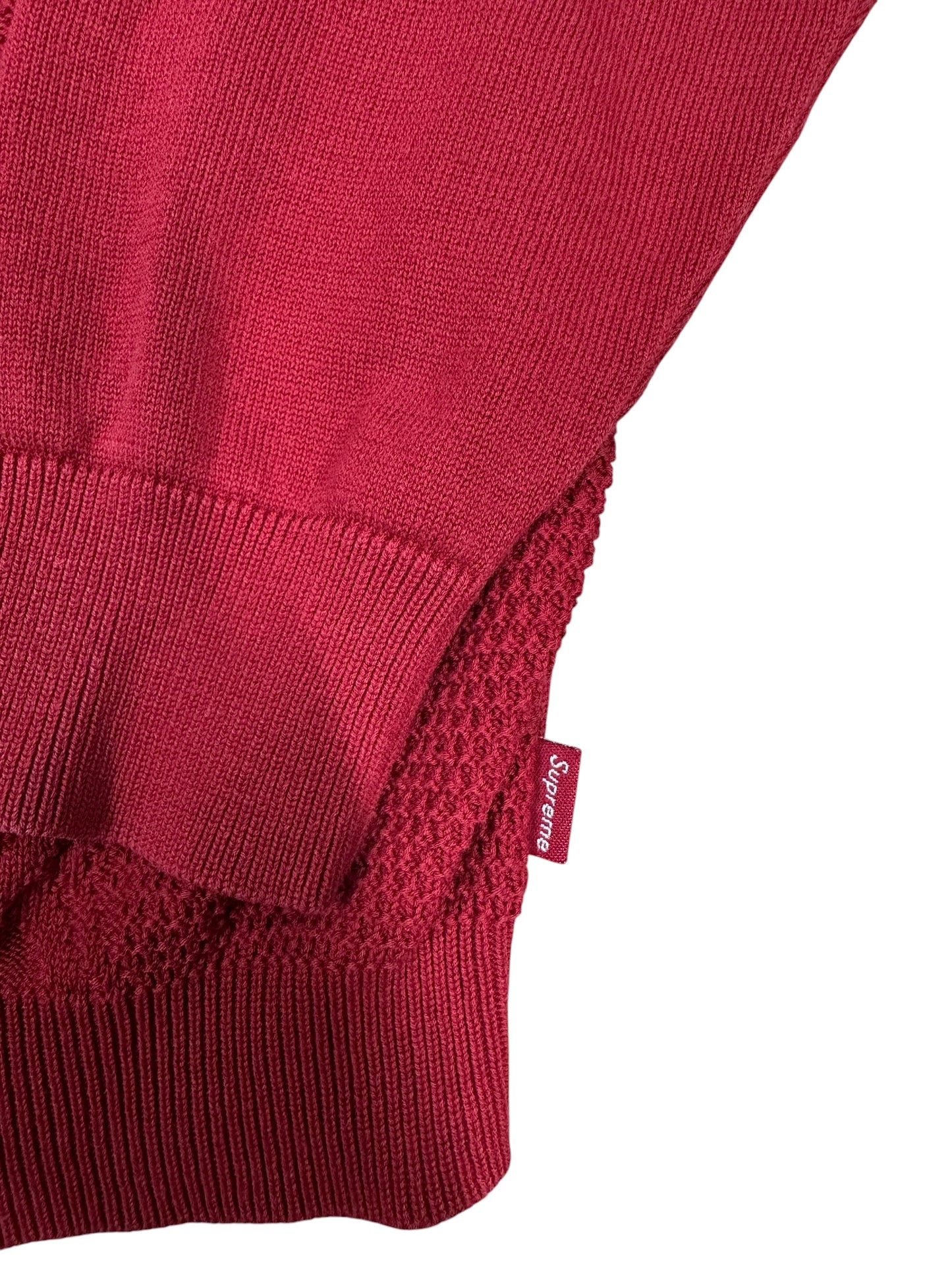 Polo de punto Supreme rojo con media cremallera