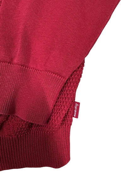 Polo de punto Supreme rojo con media cremallera
