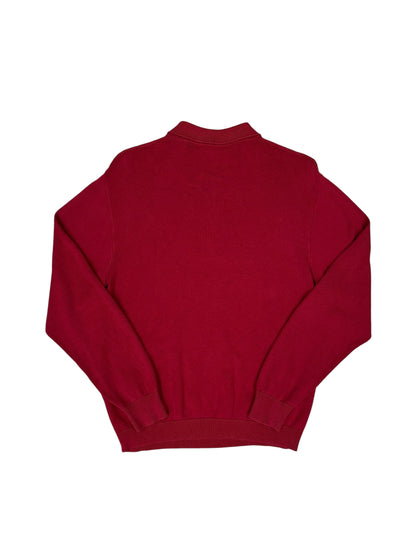 Polo de punto Supreme rojo con media cremallera