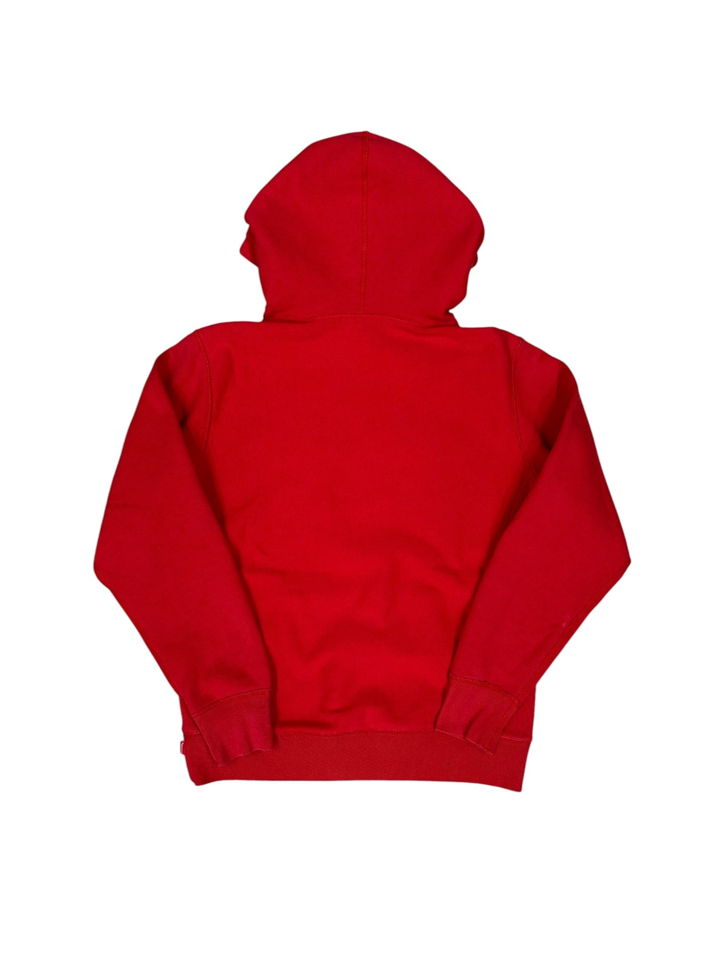 Sudadera hoodie Supreme roja con logo bordado