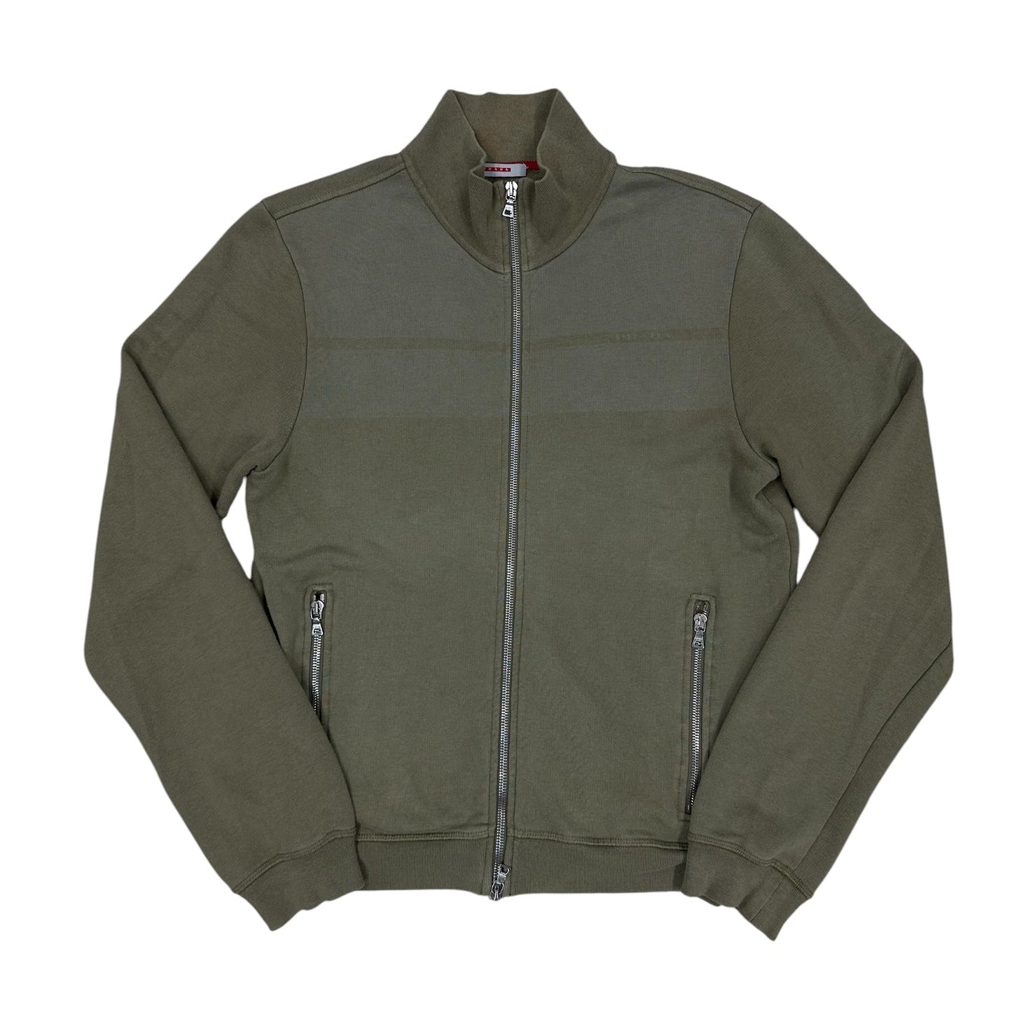 Chaqueta zip verde oliva Prada vintage