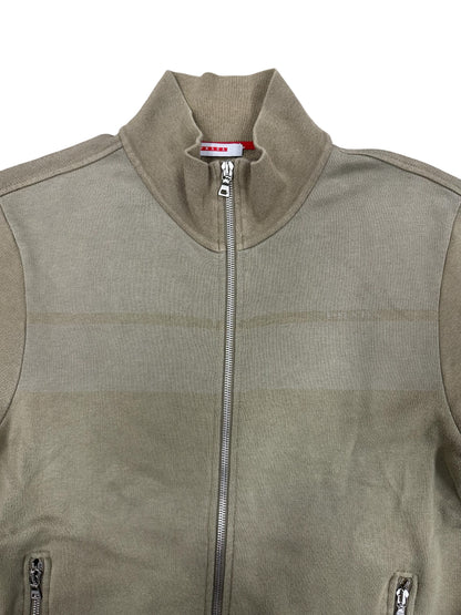 Chaqueta zip verde oliva Prada vintage
