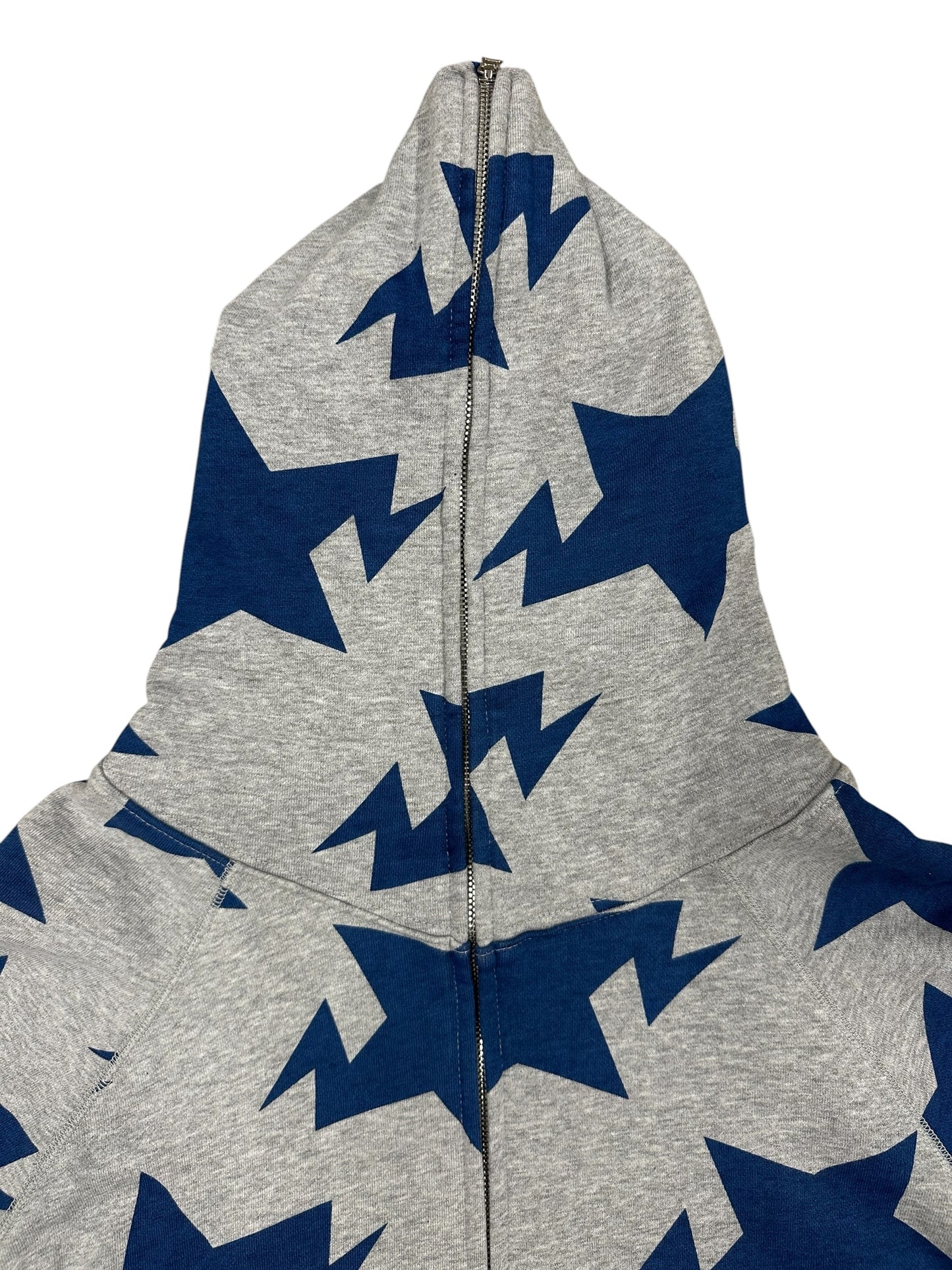 Sudadera con cremallera A Bathing Ape gris con estrellas azules