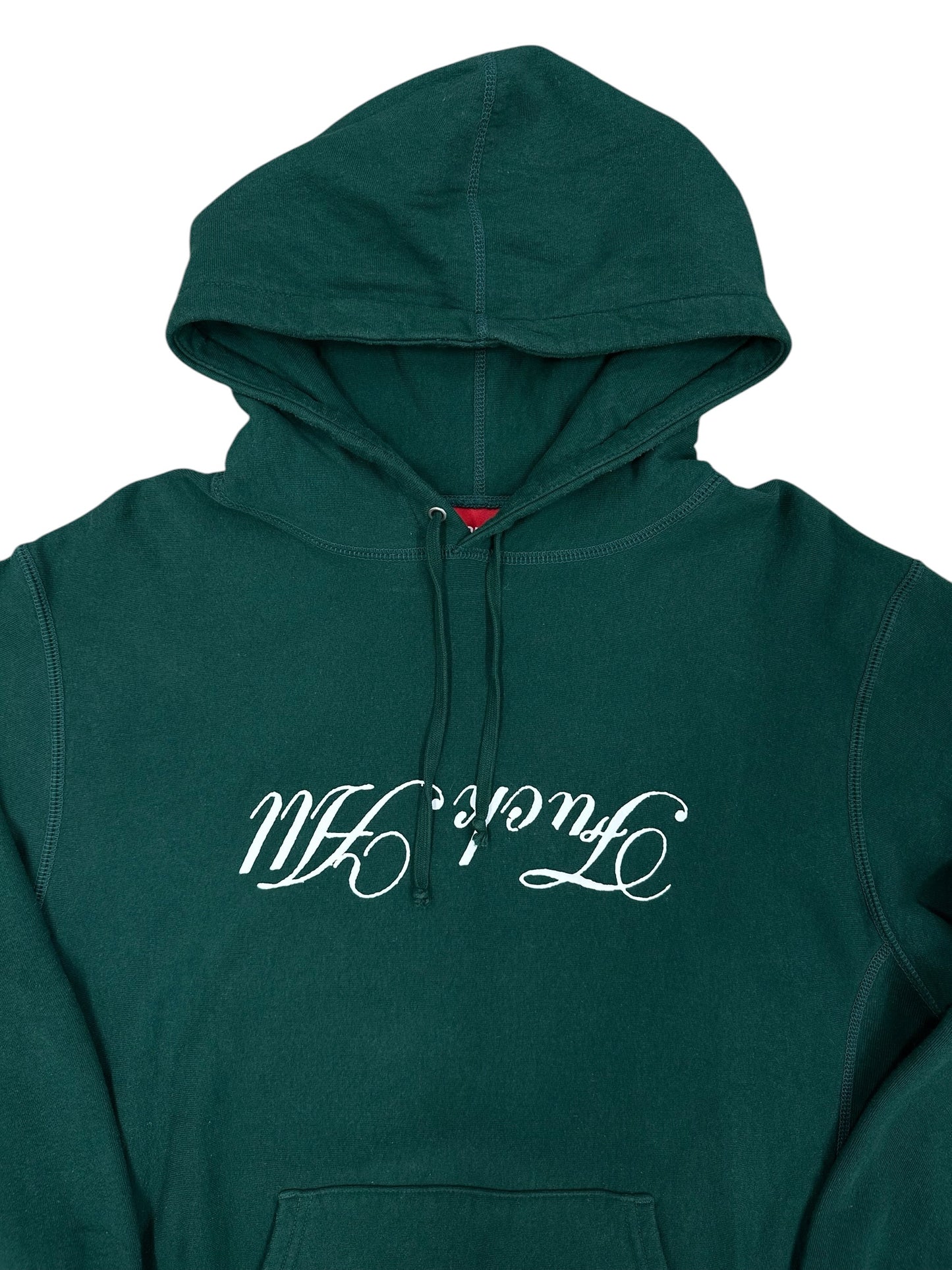 Sudadera con capucha Supreme verde script logo Fuck All